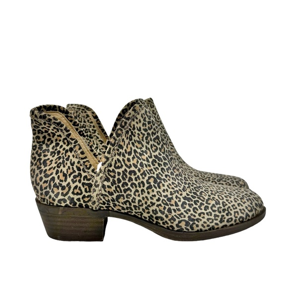 Lucky Brand Baley 2 Leather Leopard Print Ankle Booties NEW Size 5 - Picture 2 of 8
